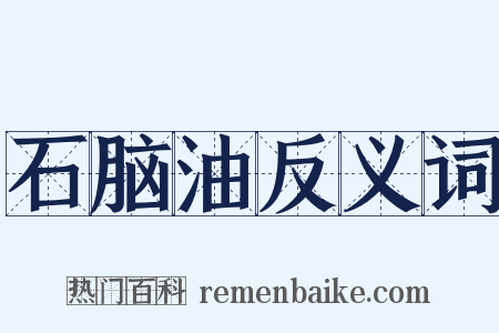 石脑油反义词是什么意思的图片